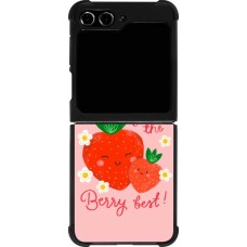 Coque Samsung Galaxy Z Flip5 - Silicone rigide noir Mom 2026 Berry best