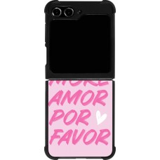 Samsung Galaxy Z Flip5 Case Hülle - Silikon schwarz More amor porfavor