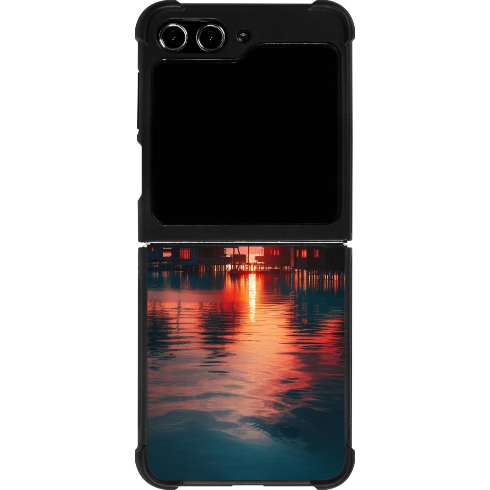 Samsung Galaxy Z Flip5 Case Hülle - Silikon schwarz Paradies Malediven