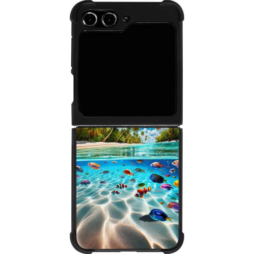 Samsung Galaxy Z Flip5 Case Hülle - Silikon schwarz Strandparadies