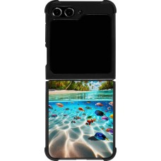 Samsung Galaxy Z Flip5 Case Hülle - Silikon schwarz Strandparadies