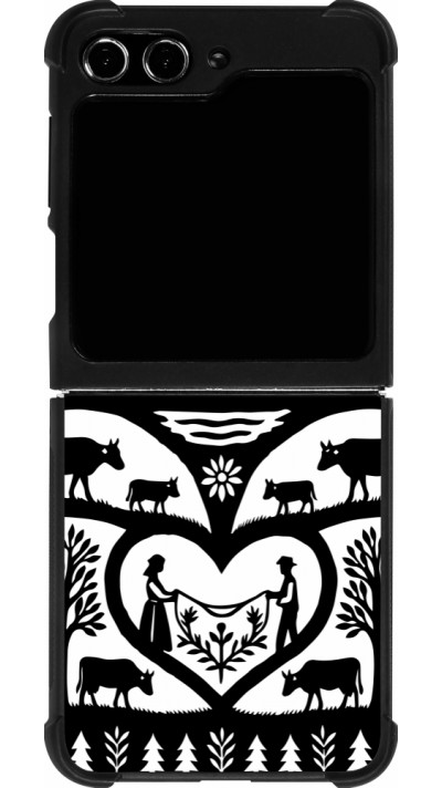 Coque Samsung Galaxy Z Flip5 - Silicone rigide noir Poya Suisse 2
