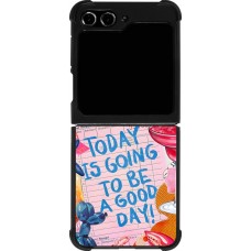 Samsung Galaxy Z Flip5 Case Hülle - Silikon schwarz Preppy Today is Going to be a good day