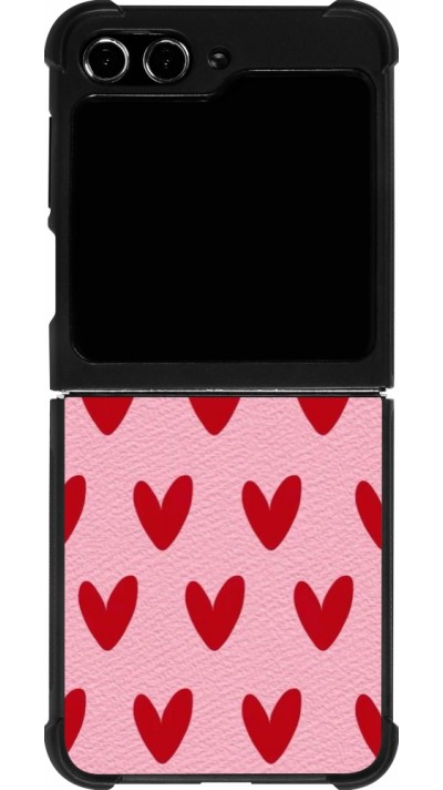 Samsung Galaxy Z Flip5 Case Hülle - Silikon schwarz Saint Valentines Day 26 Pattern heart