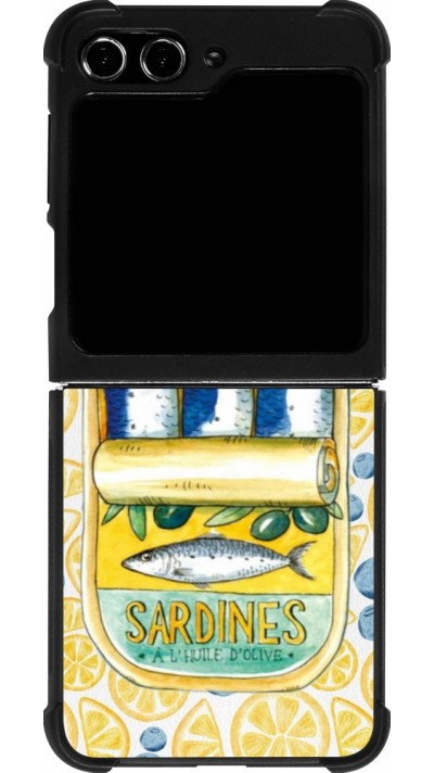 Samsung Galaxy Z Flip5 Case Hülle - Silikon schwarz Sardines in oil 2026