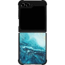 Samsung Galaxy Z Flip5 Case Hülle - Silikon schwarz Sea Foam Blue