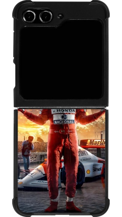 Samsung Galaxy Z Flip5 Case Hülle - Silikon schwarz Senna The King of Rain