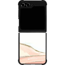 Samsung Galaxy Z Flip5 Case Hülle - Silikon schwarz Shimmering Orange