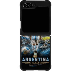Samsung Galaxy Z Flip5 Case Hülle - Silikon schwarz Fussball Argentinien splash 2026
