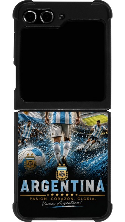 Samsung Galaxy Z Flip5 Case Hülle - Silikon schwarz Fussball Argentinien splash 2026