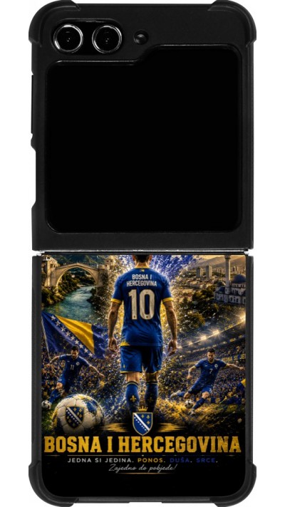 Samsung Galaxy Z Flip5 Case Hülle - Silikon schwarz Fussball Bosnien und Herzegowina splash 2026