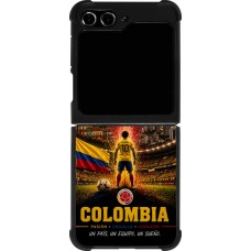 Samsung Galaxy Z Flip5 Case Hülle - Silikon schwarz Fussball Kolumbien splash 2026