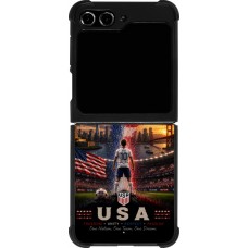 Samsung Galaxy Z Flip5 Case Hülle - Silikon schwarz Fussball Vereinigten Staaten splash 2026