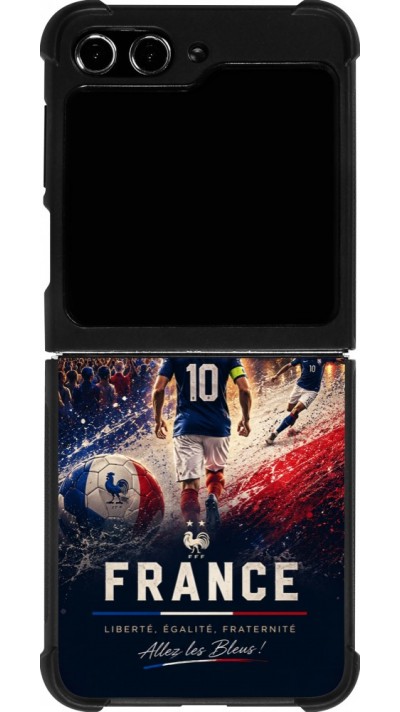 Samsung Galaxy Z Flip5 Case Hülle - Silikon schwarz Fussball Frankreich splash 2026