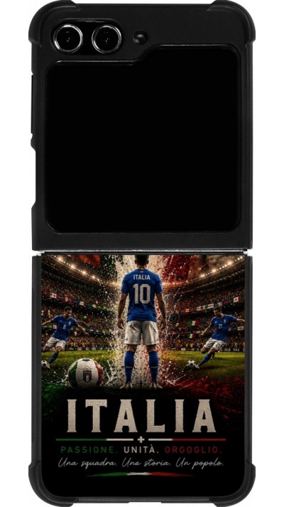 Samsung Galaxy Z Flip5 Case Hülle - Silikon schwarz Fussball Italien splash 2026