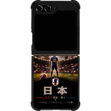Samsung Galaxy Z Flip5 Case Hülle - Silikon schwarz Fussball Japan splash 2026