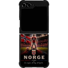 Samsung Galaxy Z Flip5 Case Hülle - Silikon schwarz Fussball Norwegen splash 2026