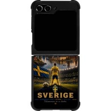 Samsung Galaxy Z Flip5 Case Hülle - Silikon schwarz Fussball Schweden splash 2026
