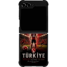 Samsung Galaxy Z Flip5 Case Hülle - Silikon schwarz Fussball Türkei splash 2026