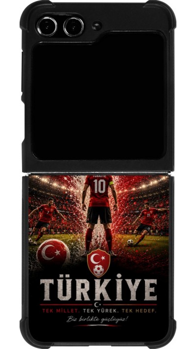 Samsung Galaxy Z Flip5 Case Hülle - Silikon schwarz Fussball Türkei splash 2026