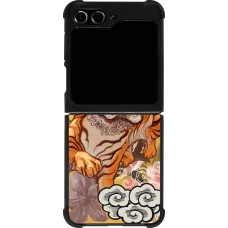 Samsung Galaxy Z Flip5 Case Hülle - Silikon schwarz Spring 23 japanese tiger