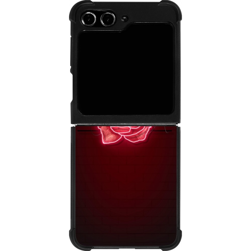 Samsung Galaxy Z Flip5 Case Hülle - Silikon schwarz Spring 23 neon rose
