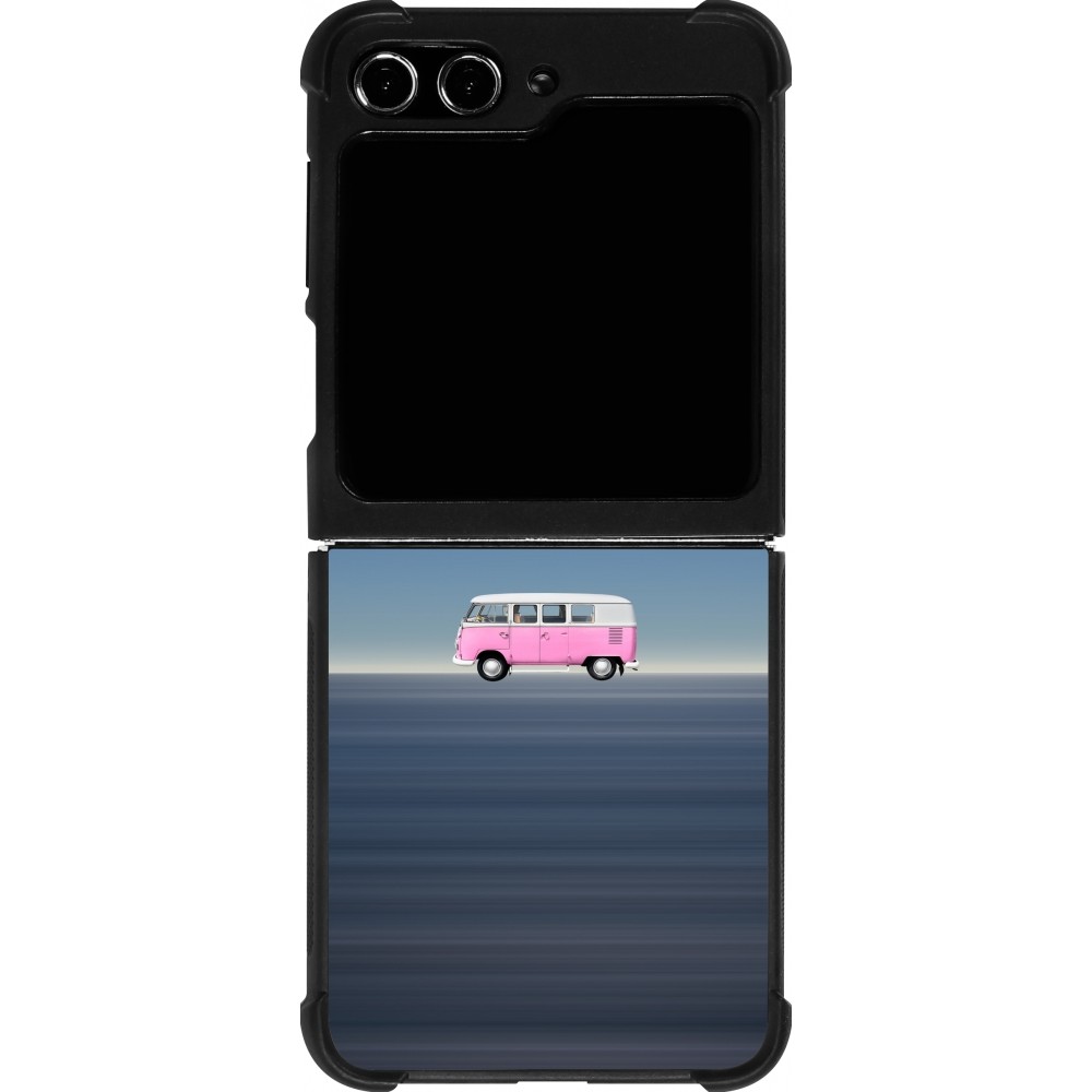 Samsung Galaxy Z Flip5 Case Hülle - Silikon schwarz Spring 23 pink bus