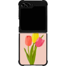 Samsung Galaxy Z Flip5 Case Hülle - Silikon schwarz Spring 23 tulip trio