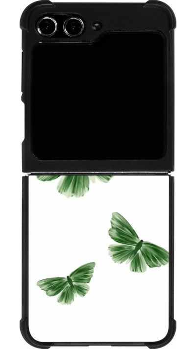 Samsung Galaxy Z Flip5 Case Hülle - Silikon schwarz Butterflies 2026
