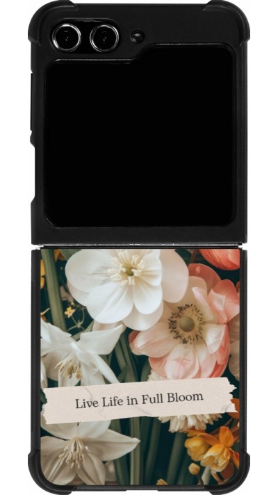 Samsung Galaxy Z Flip5 Case Hülle - Silikon schwarz Full Bloom 2026