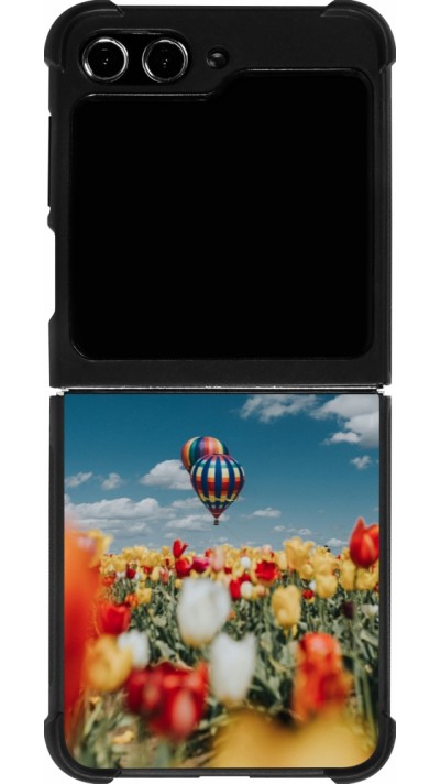 Samsung Galaxy Z Flip5 Case Hülle - Silikon schwarz Hot air balloon 2026