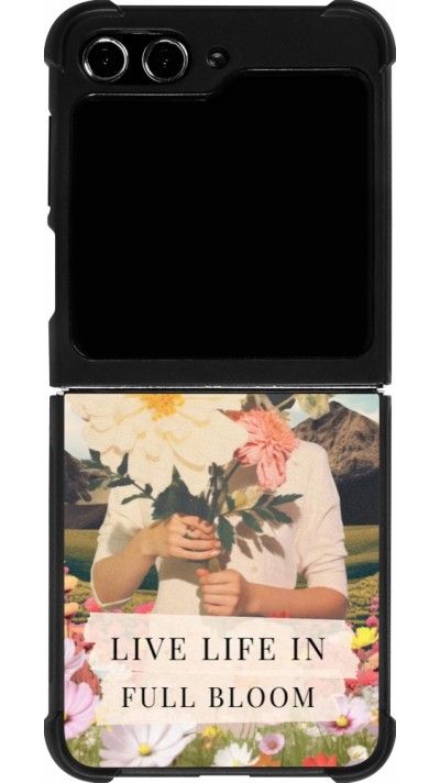 Samsung Galaxy Z Flip5 Case Hülle - Silikon schwarz Live life in full moon 2026