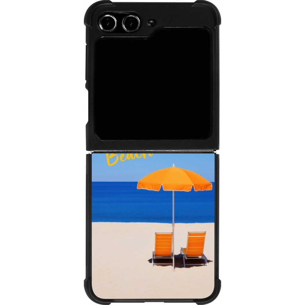 Samsung Galaxy Z Flip5 Case Hülle - Silikon schwarz Summer 2025 Bring me to the beach