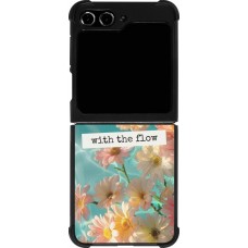 Samsung Galaxy Z Flip5 Case Hülle - Silikon schwarz Summer 2025 Grow with the flow