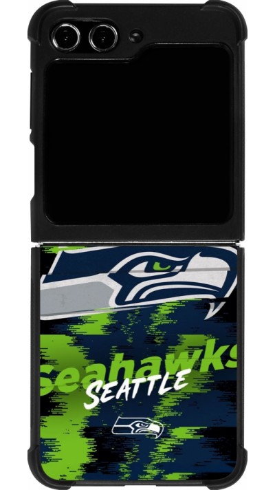 Samsung Galaxy Z Flip5 Case Hülle - Silikon schwarz Super Bowl 26 Seattle 2