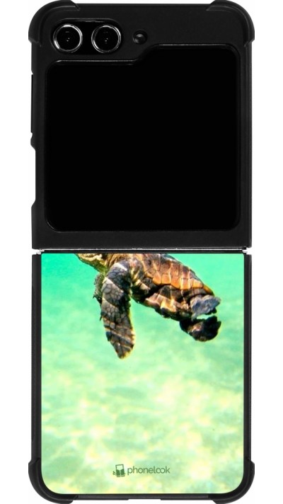 Samsung Galaxy Z Flip5 Case Hülle - Silikon schwarz Turtle Underwater