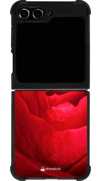 Samsung Galaxy Z Flip5 Case Hülle - Silikon schwarz Valentine 2022 Rose