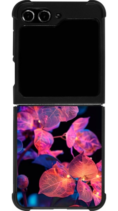 Coque Samsung Galaxy Z Flip5 - Silicone rigide noir Artificial vegetation 2025