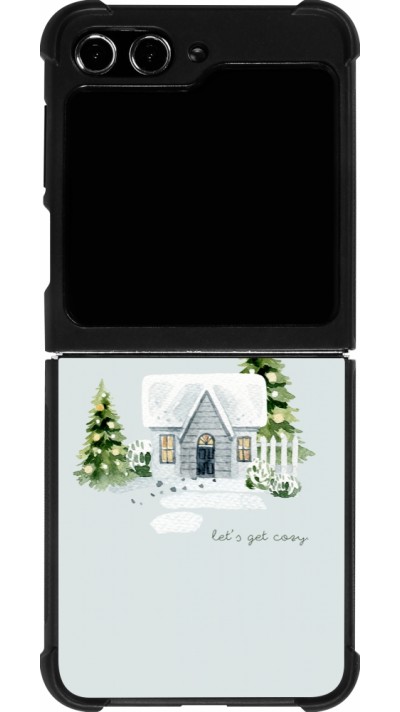 Samsung Galaxy Z Flip5 Case Hülle - Silikon schwarz Winter 25 Cosy House