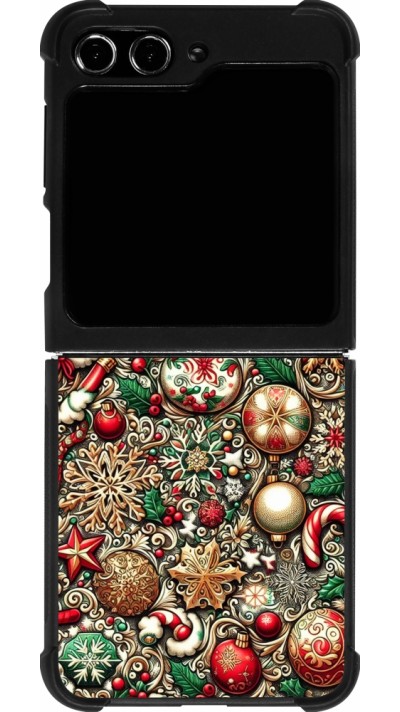 Samsung Galaxy Z Flip5 Case Hülle - Silikon schwarz Weihnachten 2023 Mikromuster