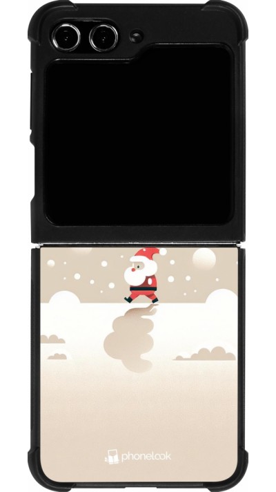 Samsung Galaxy Z Flip5 Case Hülle - Silikon schwarz Weihnachten 2023 Minimalistischer Weihnachtsmann
