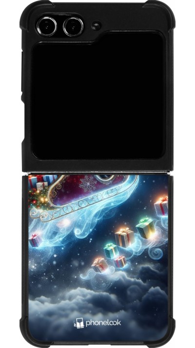 Samsung Galaxy Z Flip5 Case Hülle - Silikon schwarz Weihnachten 2023 Verzauberter Weihnachtsmann