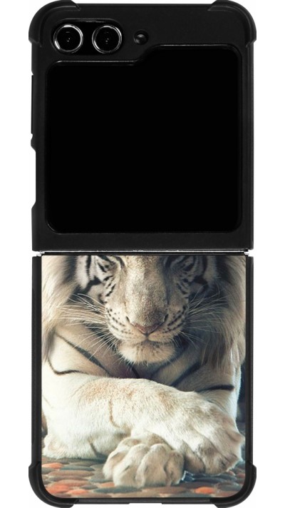 Samsung Galaxy Z Flip5 Case Hülle - Silikon schwarz Zen Tiger
