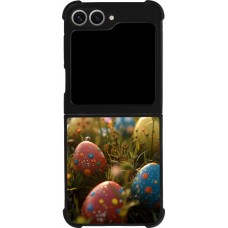Samsung Galaxy Z Flip6 Case Hülle - Silikon schwarz Easter 2026 Decorated eggs