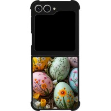 Samsung Galaxy Z Flip6 Case Hülle - Silikon schwarz Easter 2026 Eggs with bees