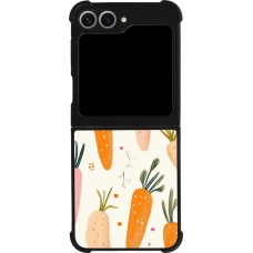 Samsung Galaxy Z Flip6 Case Hülle - Silikon schwarz Easter 2026 Illustration carrots