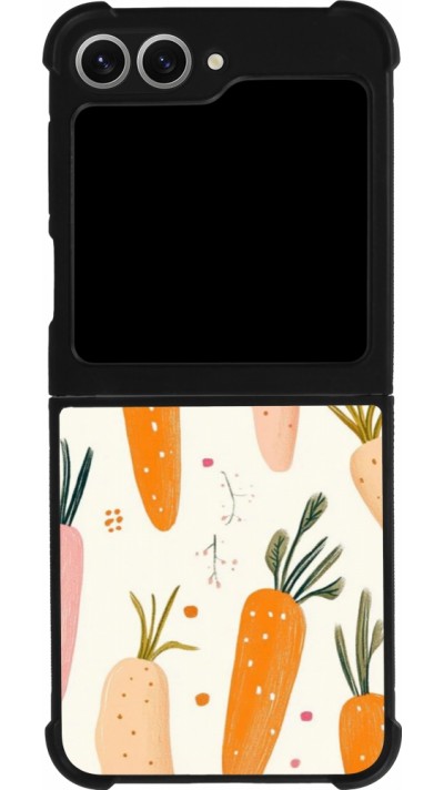 Samsung Galaxy Z Flip6 Case Hülle - Silikon schwarz Easter 2026 Illustration carrots