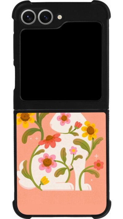 Samsung Galaxy Z Flip6 Case Hülle - Silikon schwarz Easter 2026 Rabbit collage