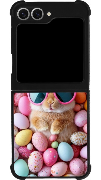 Samsung Galaxy Z Flip6 Case Hülle - Silikon schwarz Easter 2026 Rabbit fun