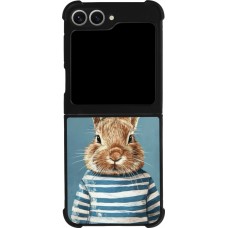 Samsung Galaxy Z Flip6 Case Hülle - Silikon schwarz Easter 2026 Rabbit navy